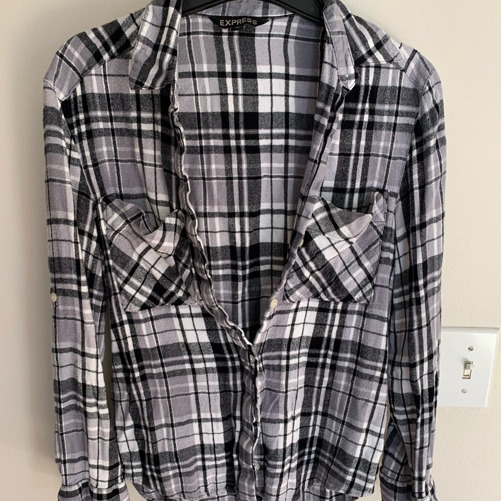 Express Plaid Button Down